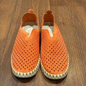 Ilse Jacobsen Orange Slip-On Sneakers